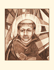 St. Francis Note Sepia Card